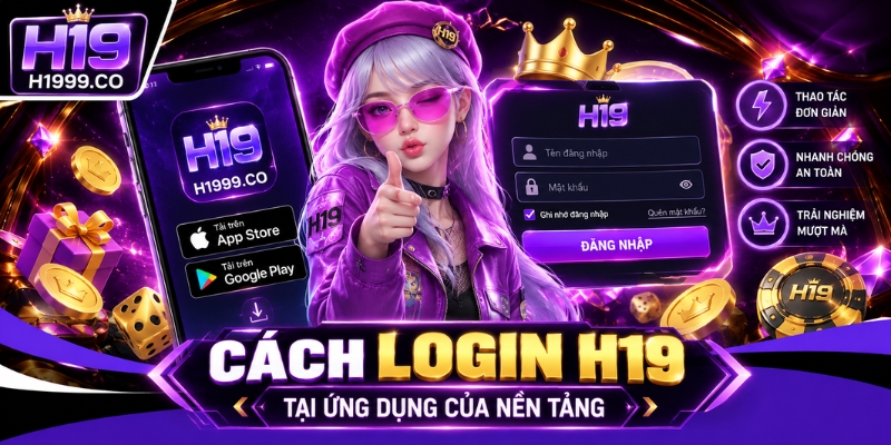 Cách login H19 tại ứng dụng của nền tảng
